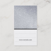 Monogramm | Silberner Glitzer Visitenkarte (Rückseite)