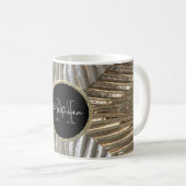 Monogramm-silbernes zuerstgoldmetallischer kaffeetasse (VorderseiteRechts)