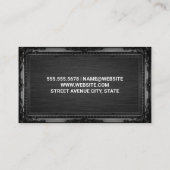 Monogramm Silver Backing | Schwarzer Rahmen aus de Visitenkarte (Rückseite)