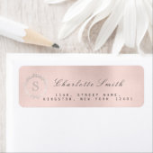 Monogramm Silver Blush Pink Rücksendeadresse UAWG  (Insitu)