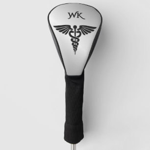 Monogramm Silver Medical Caduceus Golf Headcover