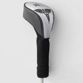 Monogramm Silver Medical Caduceus Golf Headcover (angewinkelt)
