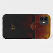 Monogramm-Skalen von Gerechtigkeit Case-Mate iPhone Hülle (Rückseite (Horizontal))
