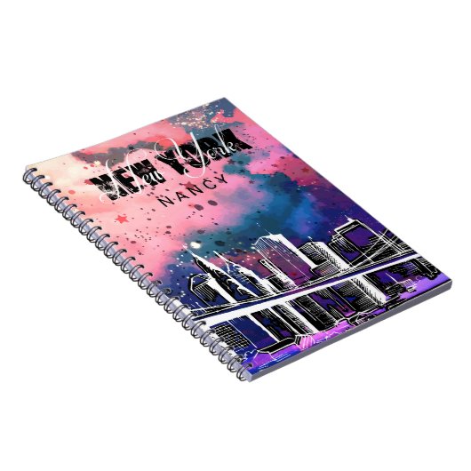 Monogramm, Skizze, New- YorkSkyline Notizblock (Rechte Seite)