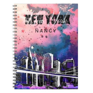 Monogramm, Skizze, New- YorkSkyline Notizblock