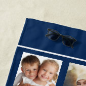 Monogramm-Skript für das blaue Foto Strandtuch (Beispiel)