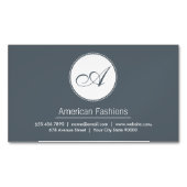 Monogramm | Skript Magnetische Visitenkarte (Vorderseite)