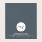 Monogramm | Skript Visitenkarten (Außenseite Aufgefaltet)