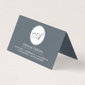 Monogramm | Skript Visitenkarten (Vorderseite)