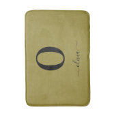 Monogramm Skriptname Personalisiert Gold und Schwa Badematte (Vorderseite Vertikal)