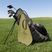 Monogramm Skriptname Personalisiert Gold und Schwa Golfhandtuch (Gras)
