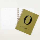 Monogramm Skriptname Personalisiert Gold und Schwa Planer (Anzeige)