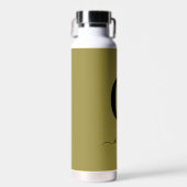 Monogramm Skriptname Personalisiert Gold und Schwa Trinkflasche (Vorne)