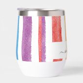 Monogramm Skriptname Wasserfarben Streifen (Rechts)