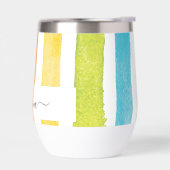 Monogramm Skriptname Wasserfarben Streifen (Links)