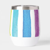 Monogramm Skriptname Wasserfarben Streifen (Rückseite)