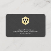 Monogramm | Sleek | Wäsche | Gold Visitenkarte (Rückseite)