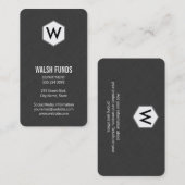 Monogramm | Sleek | Wäsche Visitenkarte (Vorne/Hinten)