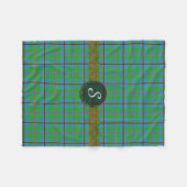 Monogramm Snodgrass Tartan Fleecedecke (Vorderseite (Horizontal))