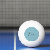 Monogramm Solid Blue Pastel Minimalistisch Berufli Tischtennisball (Netto)