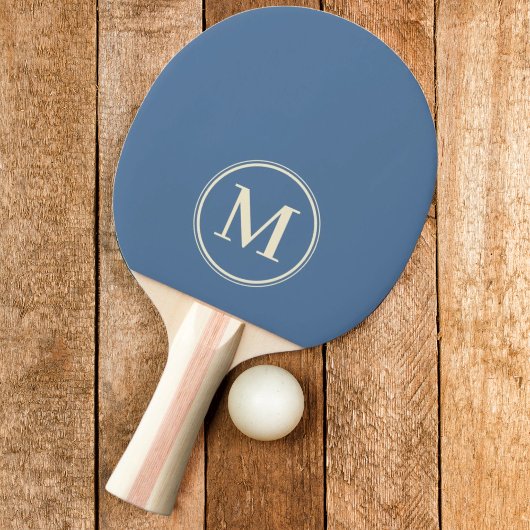 Monogramm Solid Capri Blue Color Tischtennis Schläger