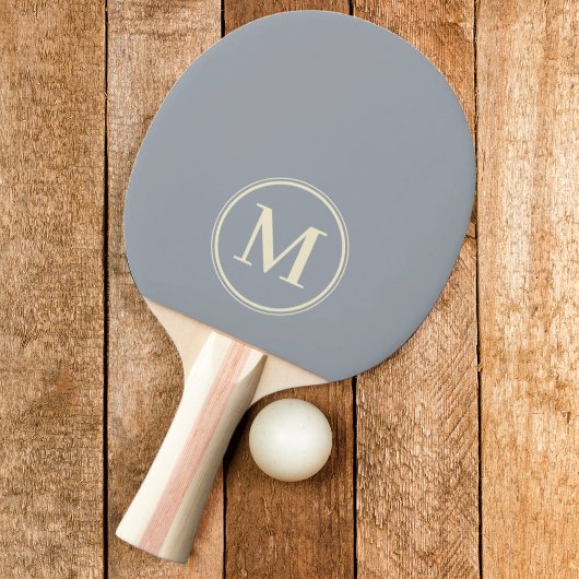 Monogramm Solid Dove Gray Farbe Tischtennis Schläger
