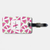 Monogramm Sommer Wassermelone Personalisiert Gepäckanhänger (Rückseite horizontal)