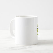 Monogramm Sonnenblumen Muster Dekorativ Kaffeetasse (Vorderseite Links)