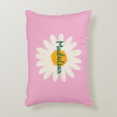 Monogramm Sonnenblumencreme Dekokissen (Vorderseite(Vertikal))