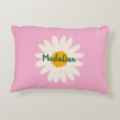 Monogramm Sonnenblumencreme Dekokissen (Rückseite)