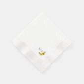 Monogramm Sonnenblumengelb Serviette (Ecke)