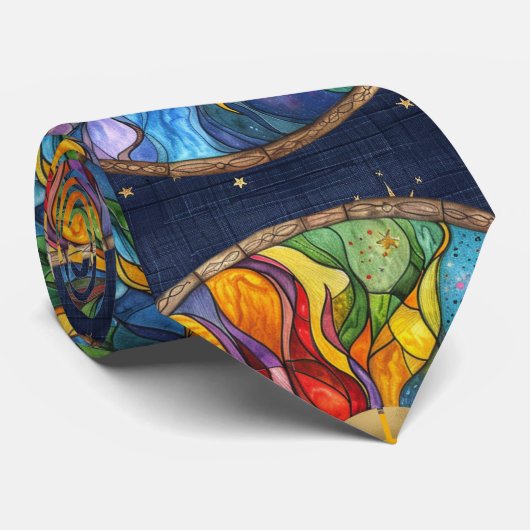 Monogramm Sonnengestanztes Glas Krawatte (Gerollt)