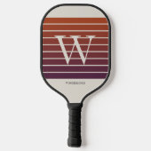 Monogramm Sonnenuntergangsverlauf Pickleball Schläger (Rückseite)