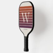 Monogramm Sonnenuntergangsverlauf Pickleball Schläger (Links)
