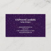 Monogramm | Sparkle | Veranstaltungsplaner Visitenkarte (Rückseite)