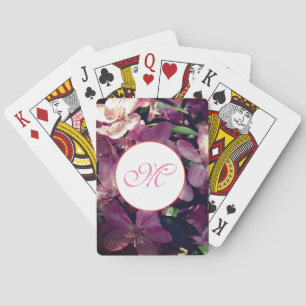 Monogramm Spielkarten Blossom Magic