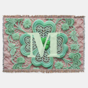 Monogramm-Spitze grüner Kleeblatt St. Patrick's Da Decke