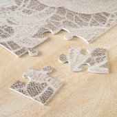 Monogramm Spitzen blorrosa aquamarine Lilien Puzzle (Seite)