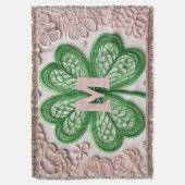 Monogramm Spitzen-grünes Kleeblatt St Patrick's Da Decke (Vorderseite Vertikal)