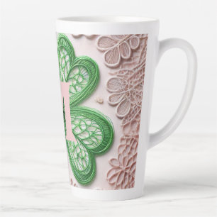 Monogramm Spitzen-grünes Kleeblatt St Patrick's Da Milchtasse