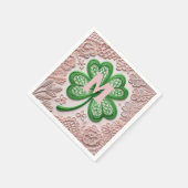 Monogramm Spitzen-grünes Kleeblatt St Patrick's Da Serviette (Ecke)