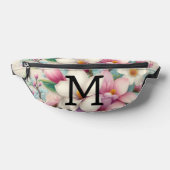 Monogramm Spitzen rosa lila Magnolien Blume Bauchtasche (Ablage )