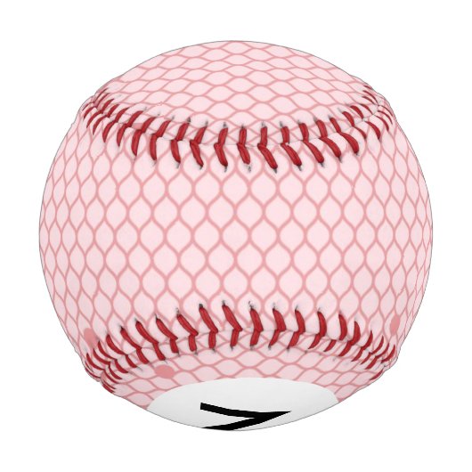 Monogramm Spitzenmuster, Blume Vintag 3 Baseball (Rückseite)