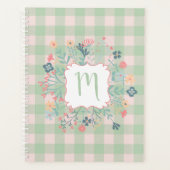 Monogramm | Spring Green Buffalo Kariert Planer (Vorderseite)