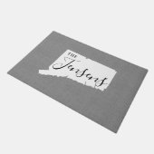 Monogramm-Staat der Connecticut-Familie Doormat Fußmatte (Schrägansicht)