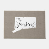 Monogramm-Staat der Connecticut-Familie Doormat Fußmatte (Vorderseite)