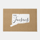 Monogramm-Staat der Connecticut-Familie Doormat Fußmatte (Vorderseite)