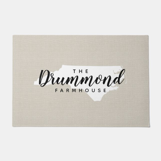 Monogramm-Staat der Familie North Carolina Doormat Fußmatte (Vorderseite)