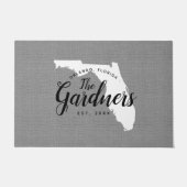 Monogramm-Staat der Florida-Familie Doormat Fußmatte (Vorderseite)