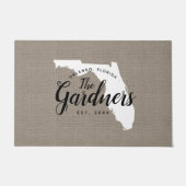 Monogramm-Staat der Florida-Familie Doormat Fußmatte (Vorderseite)